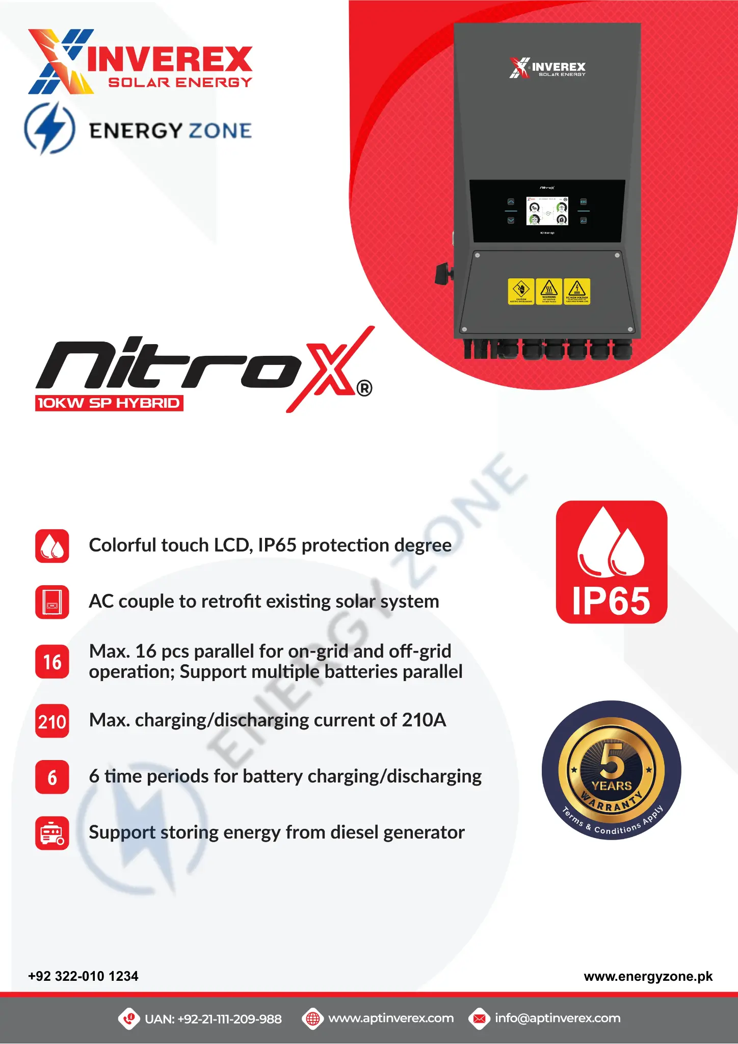 Inverex Nitrox 10KW Hybrid Solar Inverter - Image 2