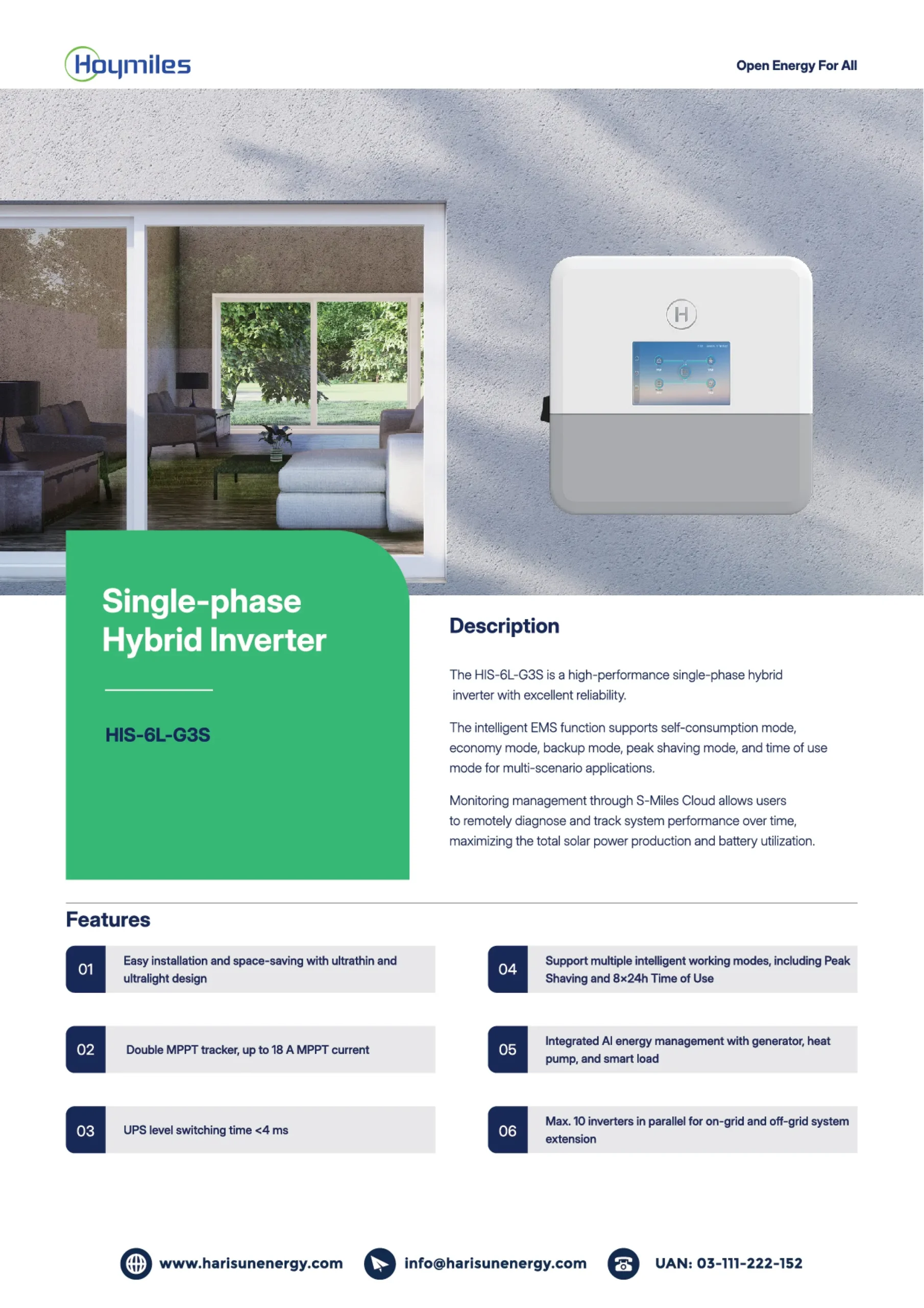 Hoymiles 6KW Hybrid Solar Inverter - Image 2